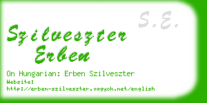 szilveszter erben business card